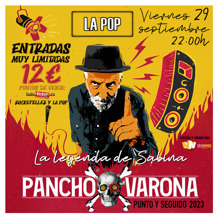 Cartel Concierto Pancho Varona La Pop